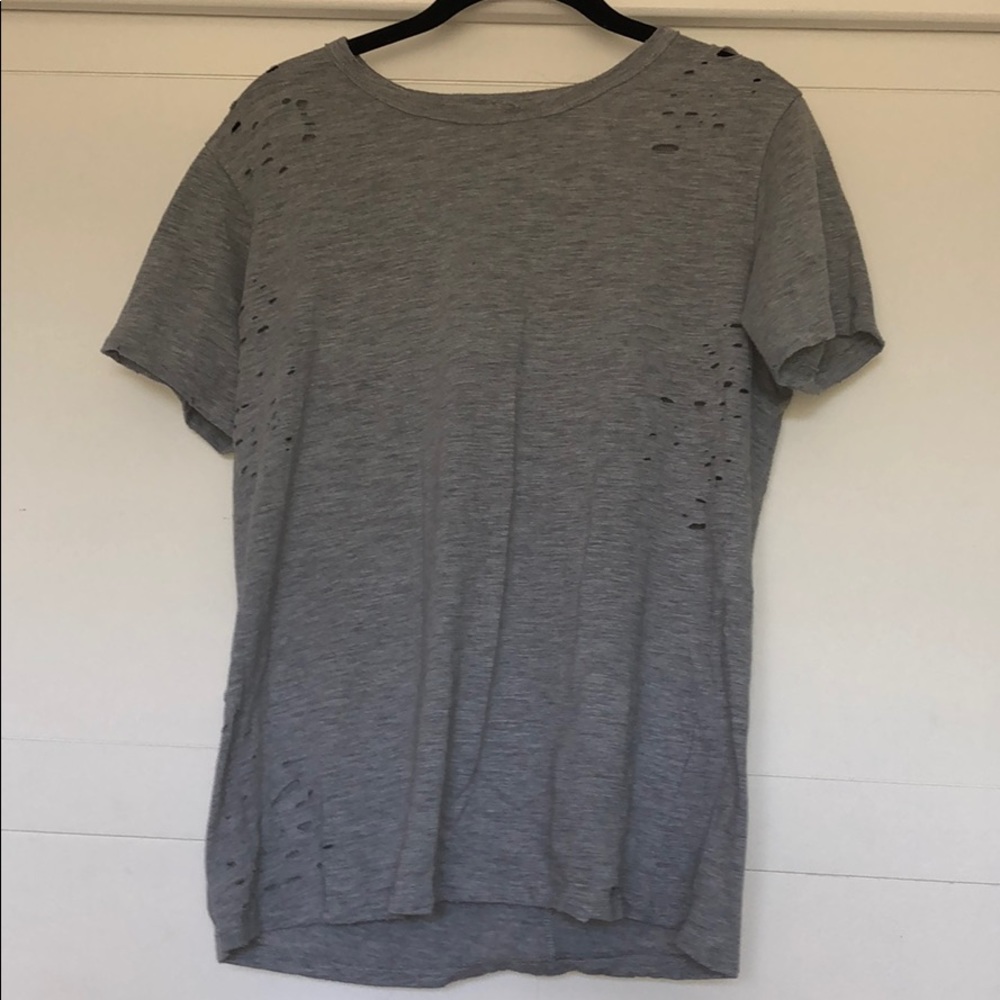 Ripped gray top